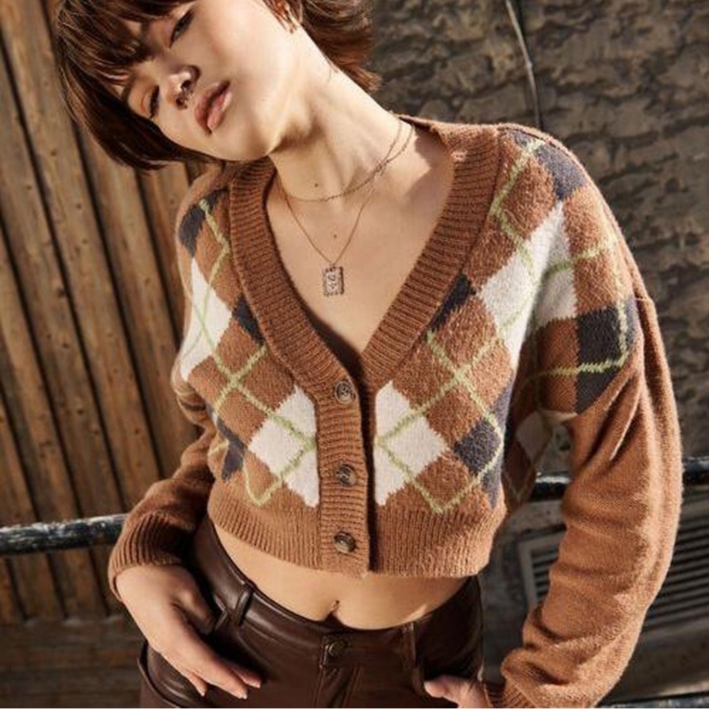 Garage Jenna Cardigan in Armadillo Brown